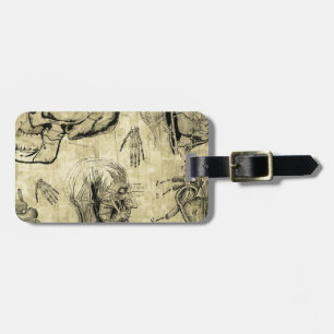 Vintage Human Anatomy Luggage Tag