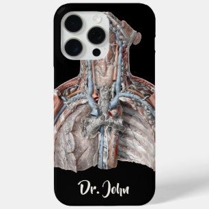 Vintage Human Anatomy Throat, Neck, Chest, Ribs iPhone 15 Pro Max Case