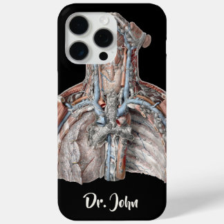 Vintage Human Anatomy Throat, Neck, Chest, Ribs iPhone 15 Pro Max Case