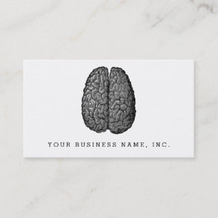 Vintage Human Brain Anatomy Illustration Business Card