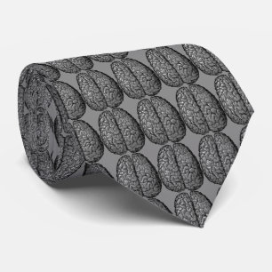 Vintage Human Brain Illustration Tie