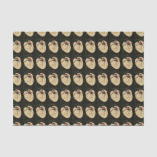 Vintage Human Heart Diagram Tissue Paper