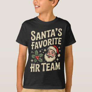 Vintage Human Resource Matching Hr Retro Christmas T-Shirt