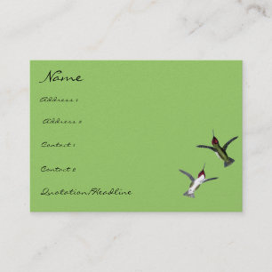 Vintage Humming Birds choose Background colours Business Card