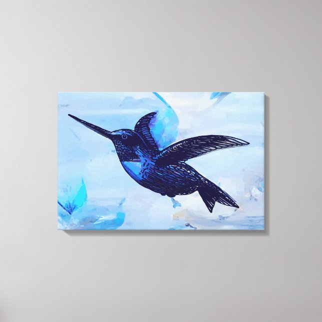 Vintage Hummingbird Canvas Print (Front)