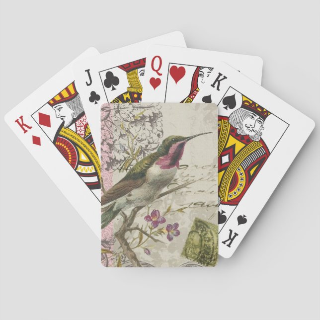 Vintage Hummingbird...deck of cards (Back)