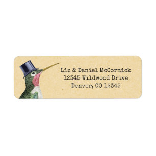 Vintage Hummingbird in Top Hat