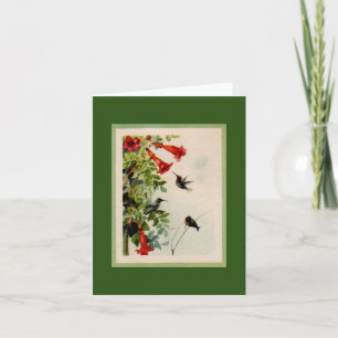 Vintage Hummingbirds Card