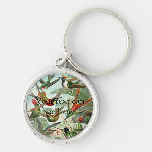 Vintage Hummingbirds Key Ring (Front)