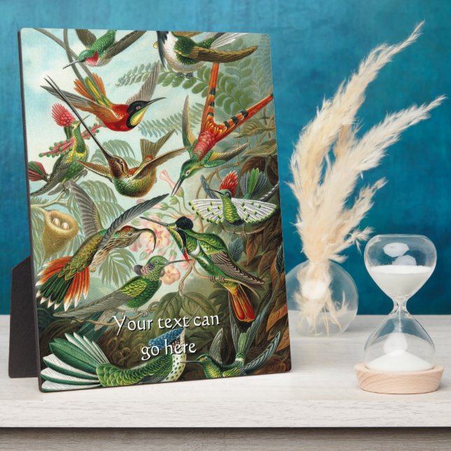 Vintage Hummingbirds Plaque (Side)