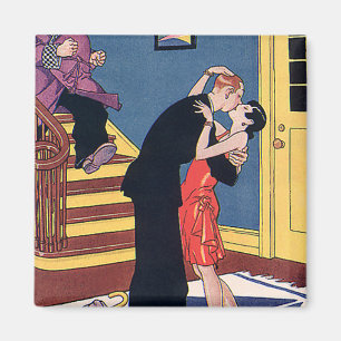 Vintage Humour, Love and Romance, Late Night Kiss Magnet