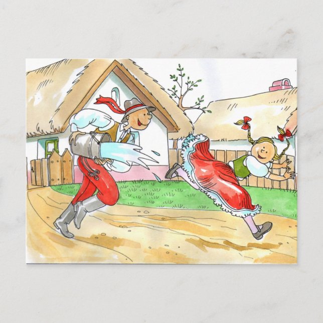 Vintage hungarian postcard for easter (Front)