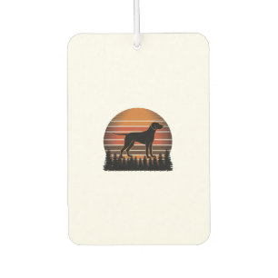 Vintage Hunting Dog Sunset Forest Vector Design_1 Car Air Freshener