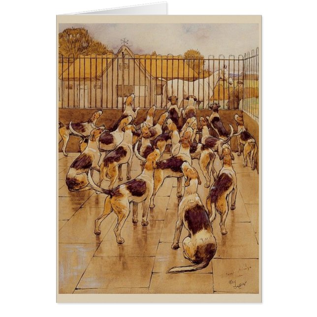 Vintage - Hunting Hounds, (Front)