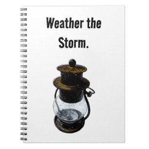 Vintage Hurricane Lantern Wilderness Camping Art Notebook