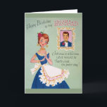 Vintage Husband Birthday Greeting Card<br><div class="desc">Retro / Vintage Birthday greeting card.  Lovely wife with a loving birthday wish for her husband!  Happy Birthday to my Husband!  Just once in a lifetime Love Walks In That's what,  the poets say!</div>