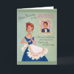 Vintage Husband Birthday Greeting Card<br><div class="desc">Retro / Vintage Birthday greeting card.  Lovely wife with a loving birthday wish for her husband!  Happy Birthday to my Husband!  Just once in a lifetime Love Walks In That's what,  the poets say!</div>