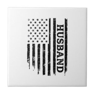 Vintage Husband Patriotic Flag Shirt Design_1 Tile