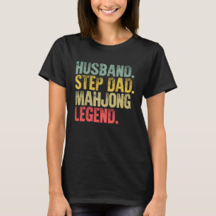 Vintage  Husband Step Dad Mahjong Legend T-Shirt