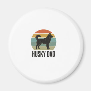 Vintage Husky Dad Retro Dog Vector Design_1 Magnet