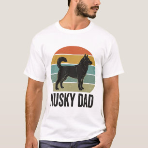 Vintage Husky Dad Retro Dog Vector Design_1 T-Shirt