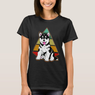 Vintage Husky Dog Retro Husky Men Women T-Shirt
