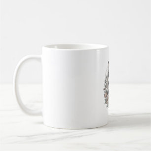Vintage Husky Floral Portrait Shirt Design_1 Coffee Mug