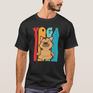 Vintage Husky Yoga Figurines Funny For Dog Yoga Lo T-Shirt