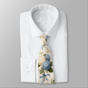 Vintage Hydrangea Bouquet Pattern Tie