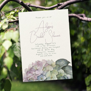 Vintage Hydrangea Flower Shower Invitations