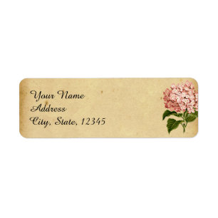 Vintage Hydrangea Wedding Label