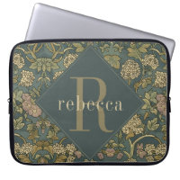 Vintage Hydrangea William Morris Monogram
