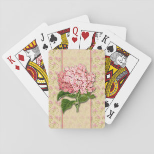 Vintage Hydrangeas Playing Cards