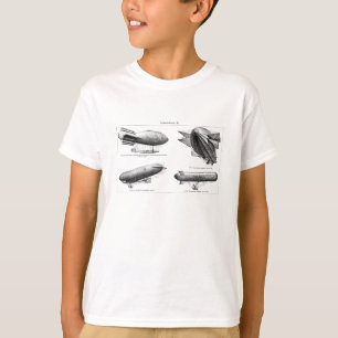 Vintage Hydrogen Blimps Zeppelins Balloons Retro T-Shirt
