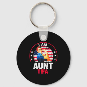 Vintage I Am Aunt Tifa Woman's Girl Aunt Tifa Amer Key Ring
