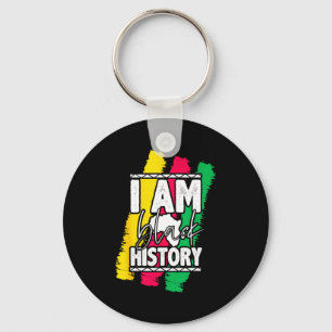 Vintage I Am Black History Month Strong African Wo Key Ring