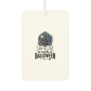 Vintage I Am In Love With Halloween Shirt Design_1 Car Air Freshener