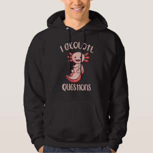 Vintage I Axolotl Questions Underwater Cute Axolot Hoodie