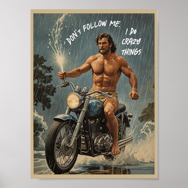 Vintage I do crazy things Poster (Front)