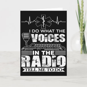 Vintage I Do What The Voices In The Radio Tell Me Card