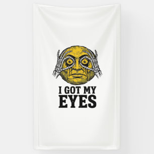Vintage I Got My Eyes Funny Halloween Shirt Design Banner
