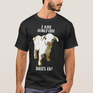 Vintage I Just Really Like Sheeps OK Funny Animal  T-Shirt