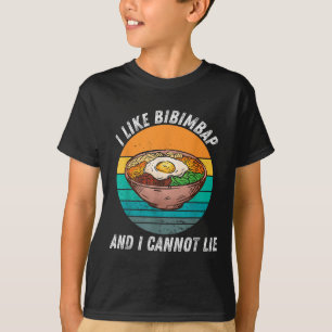 Vintage I Like Bibimbap And I Cannot Lie Retro Bib T-Shirt