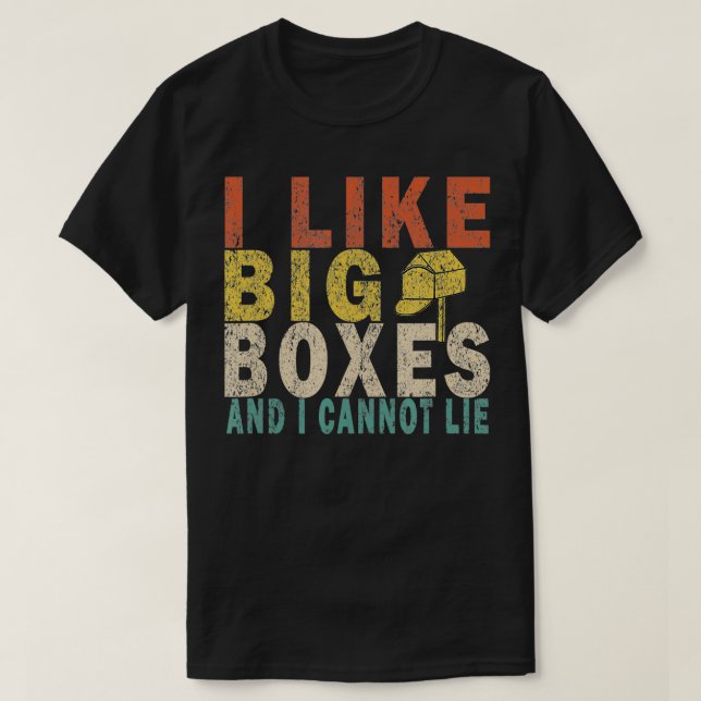 Vintage I Like Big Boes And I Cannot Lie Funny Ret T-Shirt (Design Front)