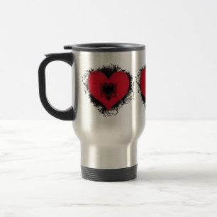 Vintage I Love Albania Travel Mug