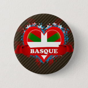 Vintage I Love Basque 6 Cm Round Badge