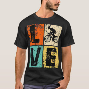 Vintage I Love Bicycle Cycling Design For Cyclist  T-Shirt