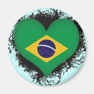 Vintage I Love Brazil Magnet