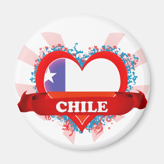 Vintage I Love Chile Magnet (Front)