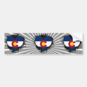 Vintage I Love Colorado Bumper Sticker